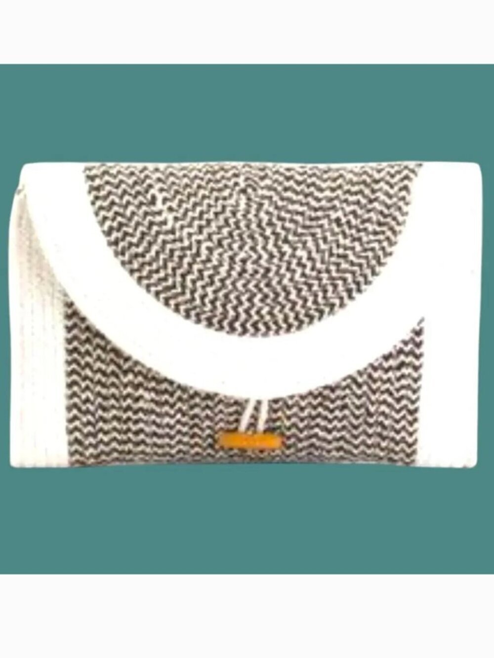 Timberwolf hand woven clutch handbag NEW